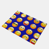 dunkelblaue Emojis Türmatte (Schrägansicht)