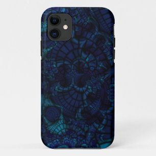 dunkelblaue Fraktal-Telefonzelle Case-Mate iPhone Hülle