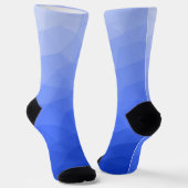 Dunkelblaue geometrische Netzstruktur-Monogramm Socken (Gewinkelt)