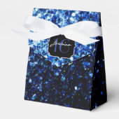 Dunkelblaue, glänzende Imitate Glitzer funkeln Swe Geschenkschachtel (Vorderseite)