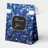 Dunkelblaue, glänzende Imitate Glitzer funkeln Swe Geschenkschachtel (Rückseite)