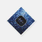 Dunkelblaue, glänzende Imitate Glitzer funkeln Swe Serviette (Ecke)