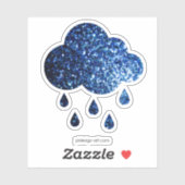 Dunkelblaue, glänzende Imitate Glitzer Glitzern Aufkleber (Blatt)