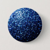 Dunkelblaue, glänzende Imitate Glitzer Glitzern Button (Vorderseite)