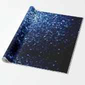 Dunkelblaue, glänzende Imitate Glitzer Glitzern Geschenkpapier (Ungerollt)