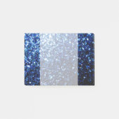 Dunkelblaue, glänzende Imitate Glitzer Glitzern Post-it Klebezettel (Vorderseite)