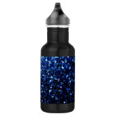 Dunkelblaue, glänzende Imitate Glitzer Glitzern Trinkflasche (Rechts)