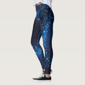 Dunkelblaue Glitzern Leggings (Links)