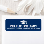 Dunkelblaue Graduierungskappe Rücksendeadresse (Insitu)