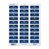 Dunkelblaue Graduierungskappe Rücksendeadresse (Vorne)