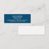 Dunkelblaue grundlegende mini visitenkarte (Vorne/Hinten)