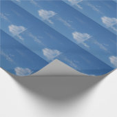 dunkelblaue Himmelswolken Geschenkpapier (Ecke)