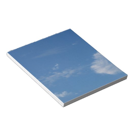 dunkelblaue Himmelswolken Notizblock (angewinkelt)