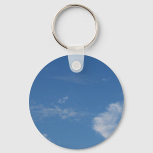dunkelblaue Himmelswolken Schlüsselanhänger