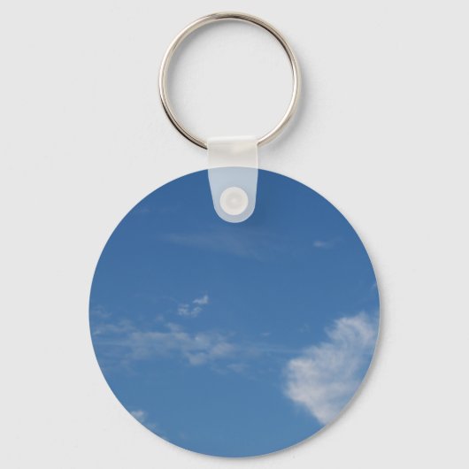 dunkelblaue Himmelswolken Schlüsselanhänger (Vorderseite)