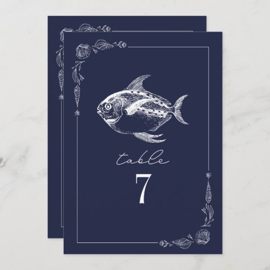 Dunkelblaue Hochzeitsstimmung in der rustikalen Ti Einladung (Vorne/Hinten)