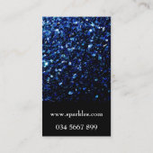 Dunkelblaue Imitate glänzen Glitzer Glitzern und s Visitenkarte (Rückseite)