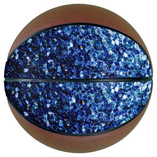 Dunkelblaue Imitate Glitzer Glitzern Basketball (Vorderseite)