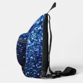 Dunkelblaue Imitate Glitzer Glitzern Crossbody Bag (Rechts)