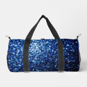 Dunkelblaue Imitate Glitzer Glitzern Duffle Bag (Vorderseite)
