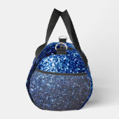 Dunkelblaue Imitate Glitzer Glitzern Duffle Bag (Rechts)