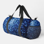 Dunkelblaue Imitate Glitzer Glitzern Duffle Bag (Rechte Ecke)