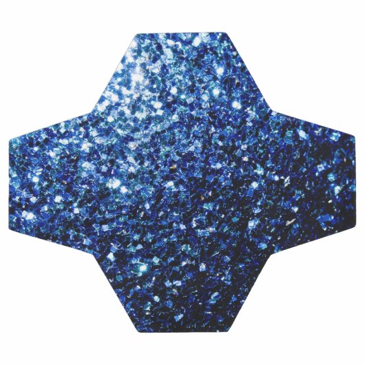 Dunkelblaue Imitate Glitzer Glitzern Fußball (Flach)