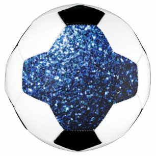 Dunkelblaue Imitate Glitzer Glitzern Fußball