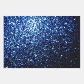 Dunkelblaue Imitate Glitzer Glitzern Geschenkpapier Set (Vorderseite 3)