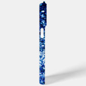 Dunkelblaue Imitate Glitzer Glitzern Ihr Text Case-Mate iPhone Hülle (Rückseite / Rechts)