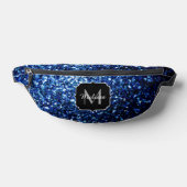 Dunkelblaue Imitate Glitzer Glitzern Monogram Bauchtasche (Ablage )