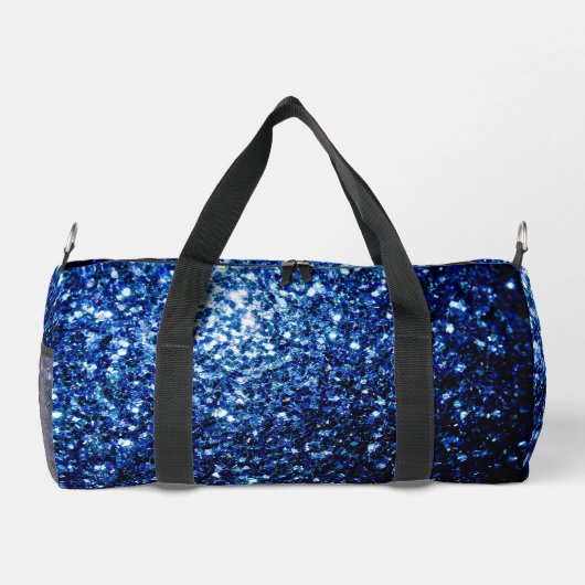 Dunkelblaue Imitate Glitzer Glitzern Monogram Duffle Bag (Rückseite)