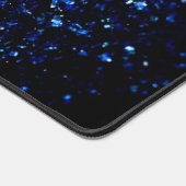 Dunkelblaue Imitate Glitzer Glitzern Schreibtischunterlage (Ecke)