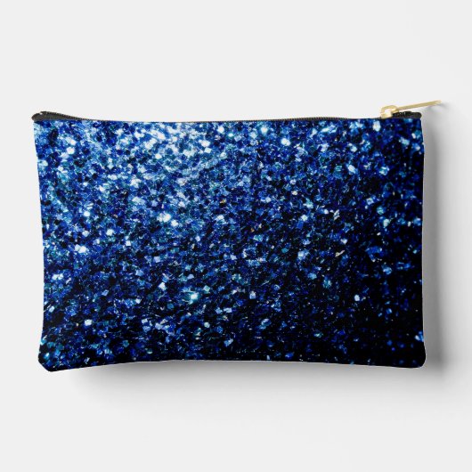 Dunkelblaue Imitate Glitzer Glitzern Zubehörtasche (Rückseite)