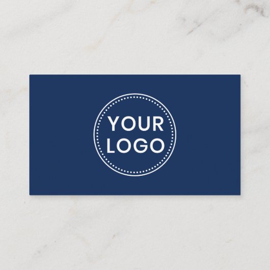 Dunkelblaue Imitate Golden Wave Custom Foto Visitenkarte (Rückseite)
