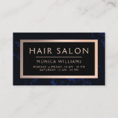 Dunkelblaue Imitate - Marmorrahmentreue Visitenkarte (Vorderseite)