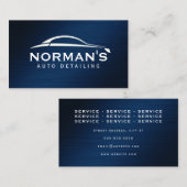 Dunkelblaue Imitate metallische Automobile  Visitenkarte (Vorne/Hinten)
