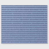 Dunkelblaue Indigo Glitter Style horizontale Strei Geschenkpapier (Flach)