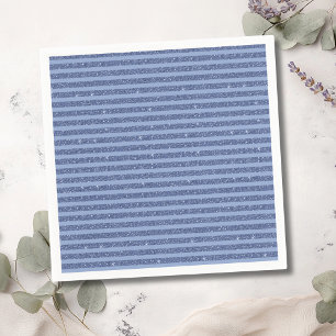 Dunkelblaue Indigo Glitter Style horizontale Strei Serviette