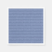 Dunkelblaue Indigo Glitter Style horizontale Strei Serviette (Vorderseite)