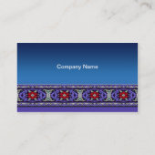 Dunkelblaue keltische Spitze Visitenkarte (Rückseite)