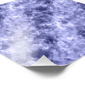 Dunkelblaue Krummlinge Fotodruck (Ecke)