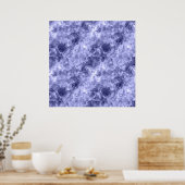 Dunkelblaue Krummlinge Poster (Küche)