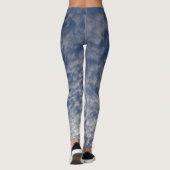 Dunkelblaue Leggings mit bewölktem Himmel (Rückseite)