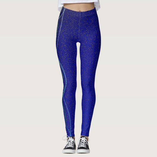 Dunkelblaue Lichter Leggings (Vorderseite)