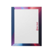 Dunkelblaue lila abstrakte Anfangsnotizen Notizblock (Rotiert)