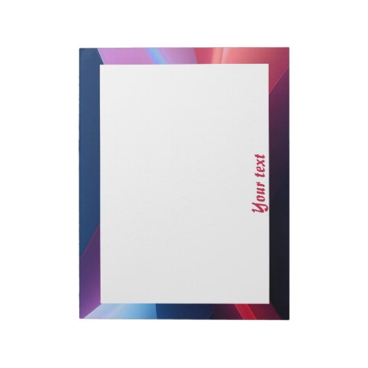 Dunkelblaue lila abstrakte Anfangsnotizen Notizblock (Rotiert)