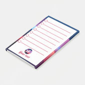 Dunkelblaue lila abstrakte Anfangsnotizen Post-it Klebezettel (angewinkelt)