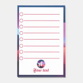 Dunkelblaue lila abstrakte Anfangsnotizen Post-it Klebezettel (Vorderseite)