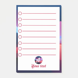 Dunkelblaue lila abstrakte Anfangsnotizen Post-it Klebezettel